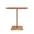 Pemberly Row Modern / Contemporary Wood Side Table in Gold Finish