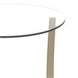 Pemberly Row Modern / Contemporary Glass Side Table in Gold Finish