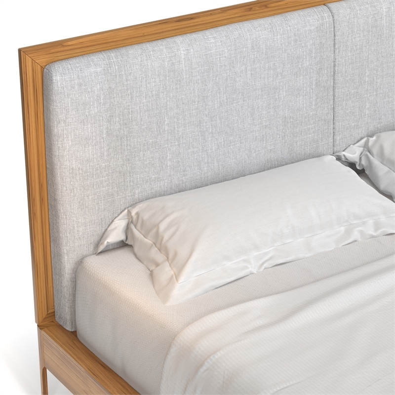 Pemberly Row Modern / Contemporary Wood King Size Bed in Natural