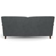 Pemberly Row Mid-Century Contemporary Velvet Sofa in Gray Finish