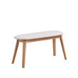Pemberly Row Mid-Century Contemporary Accent Bench in Natural