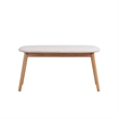 Pemberly Row Mid-Century Contemporary Accent Bench in Natural