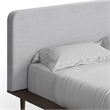 Pemberly Row Mid-Century Contemporary King Size Bed in Walnut