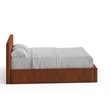 Pemberly Row Contemporary Queen Size Upholstered Bed in Brown