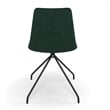 Pemberly Row Contemporary Velvet Swivel Side Chair in Emerald