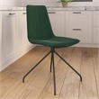 Pemberly Row Contemporary Velvet Swivel Side Chair in Emerald