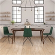 Pemberly Row Contemporary Velvet Swivel Side Chair in Emerald