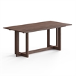 Pemberly Row Contemporary Rectanglular Dining Table in Walnut