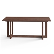 Pemberly Row Contemporary Rectanglular Dining Table in Walnut