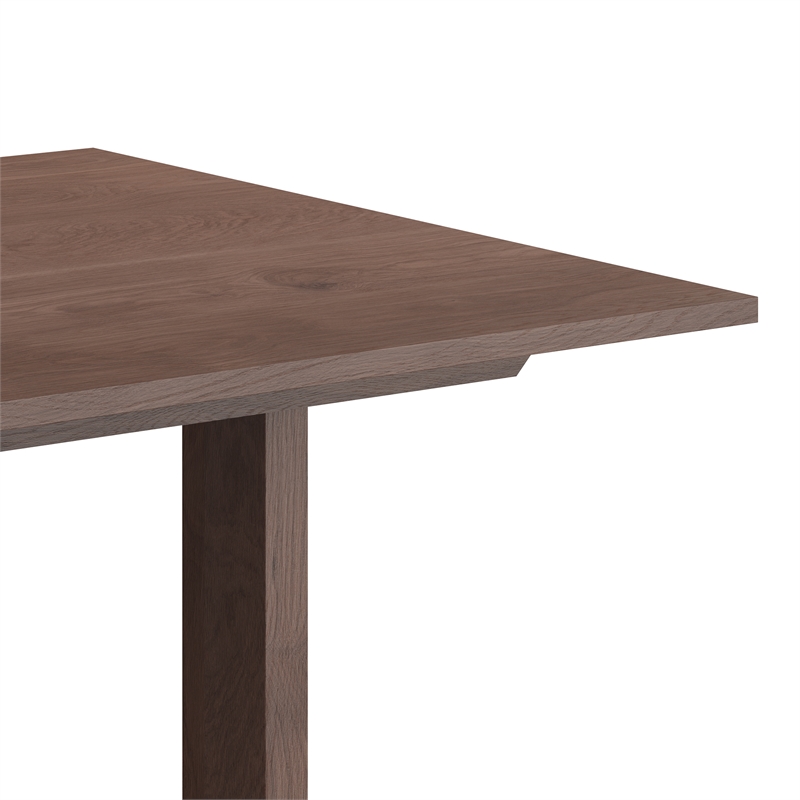 Pemberly Row Contemporary Rectanglular Dining Table in Walnut