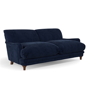 Pemberly Row Contemporary Mid-Century Modern Sofa in Sapphire