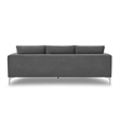 Pemberly Row Contemporary Velvet Reversible Sectional in Gray