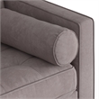 Pemberly Row Contemporary Velvet Reversible Sectional in Gray