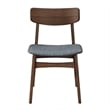 Pemberly Row Modern Solid Wood Side Chairs (Set of 2) in Gray