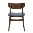 Pemberly Row Modern Solid Wood Side Chairs (Set of 2) in Gray