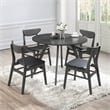 Pemberly Row Modern Solid Wood Side Chairs (Set of 4) in Gray