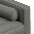 Pemberly Row Modern Upholstered Vegan Leather Arm Chair in Slate