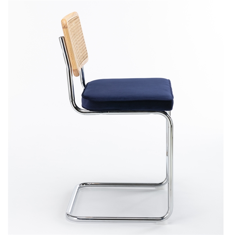 Pemberly Row Modern Counter Height Stools (Set of 2) in Sapphire