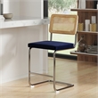 Pemberly Row Modern Counter Height Stools (Set of 2) in Sapphire