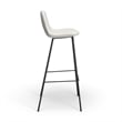Pemberly Row Modern Boucle Bar Height Stools (Set of 2) in White