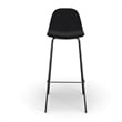 Pemberly Row Modern Boucle Bar Height Stools (Set of 2) in Black