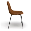 Pemberly Row Vegan Leather Side Chairs (Set of 2) in Light Brown