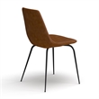 Pemberly Row Vegan Leather Side Chairs (Set of 2) in Light Brown