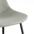 Pemberly Row Performance Velvet Side Chairs (Set of 2) in Silver