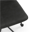 Pemberly Row Vegan Leather Rolling Swivel Task Chair in Charcoal