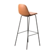 Pemberly Row Vegan Leather Bar Height Stools (Set of 2) in Brown