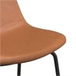 Pemberly Row Vegan Leather Bar Height Stools (Set of 2) in Brown