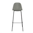 Pemberly Row Vegan Leather Bar Height Stools (Set of 2) in Slate