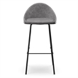Pemberly Row Vegan Leather Bar Height Stools (Set of 2) in Smoke