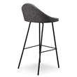 Pemberly Row Vegan Leather Bar Height Stools (Set of 2) in Smoke