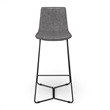 Pemberly Row Vegan Leather Bar Height Stools (Set of 2) in Smoke