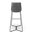 Pemberly Row Vegan Leather Bar Height Stools (Set of 2) in Smoke