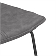 Pemberly Row Vegan Leather Bar Height Stools (Set of 2) in Smoke