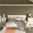 Pemberly Row Modern / Contemporary Wood Queen Size Bed in Light Oak