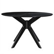 Pemberly Row Modern / Contemporary Wood Round Dining Table in Black
