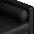 Pemberly Row Modern / Contemporary Vegan Leather Sofa in Black
