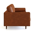 Pemberly Row Modern / Contemporary Vegan Leather Sofa in Brown