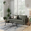 Pemberly Row Modern / Contemporary Vegan Leather Sofa in Slate