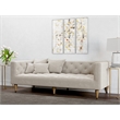 Pemberly Row Mid-Century Contemporary Fabric Sofa in Oatmeal
