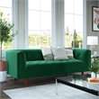 Pemberly Row Mid-Century Contemporary Velvet Sofa in Emerald