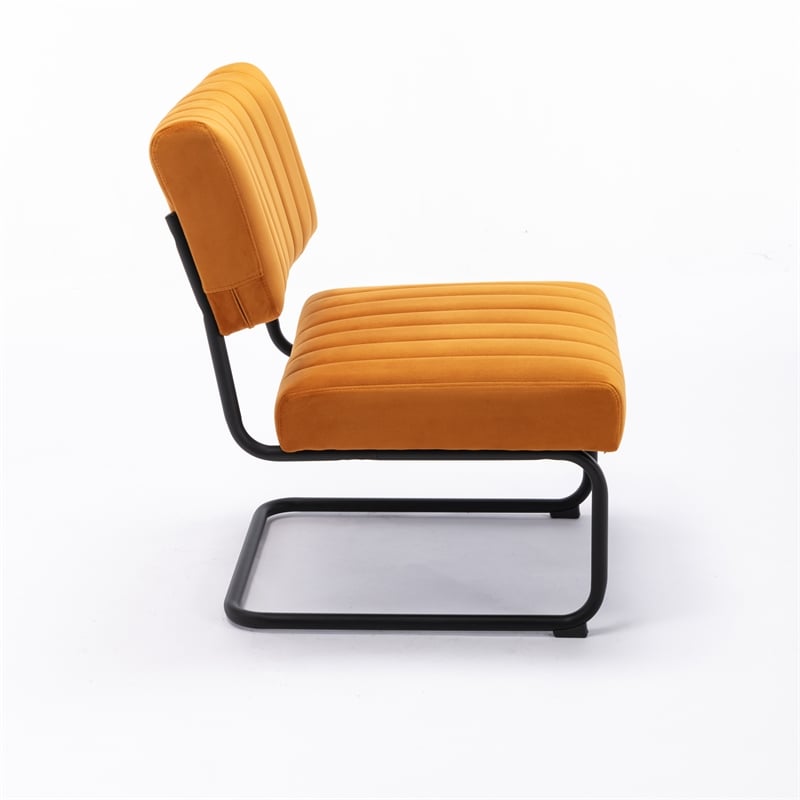 Pemberly Row Modern / Contemporary Velvet Lounge Chair in Brown