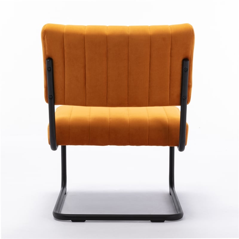 Pemberly Row Modern / Contemporary Velvet Lounge Chair in Brown