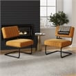 Pemberly Row Modern / Contemporary Velvet Lounge Chair in Brown