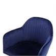 Pemberly Row Contemporary Velvet Swivel Arm Chair in Sapphire