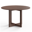Pemberly Row Modern / Contemporary Wood Round Dining Table in Walnut