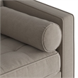 Pemberly Row Contemporary Fabric Reversible Sectional in Gray